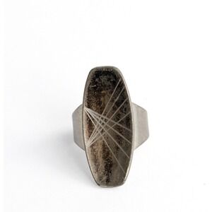 1960s Jorgen Jensen Pewter Statement Ring Denmark US Women's Size 6